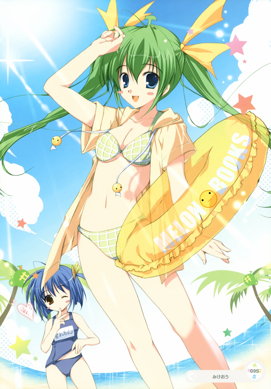 bikini melon-chan melonbooks mikeou school_swimsuit swimsuits