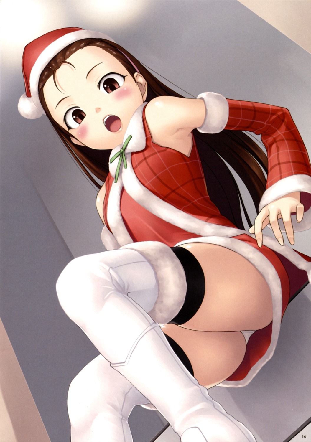 christmas fomalhaut minase_iori pantsu tanaka_shoutarou the_idolm@ster thighhighs