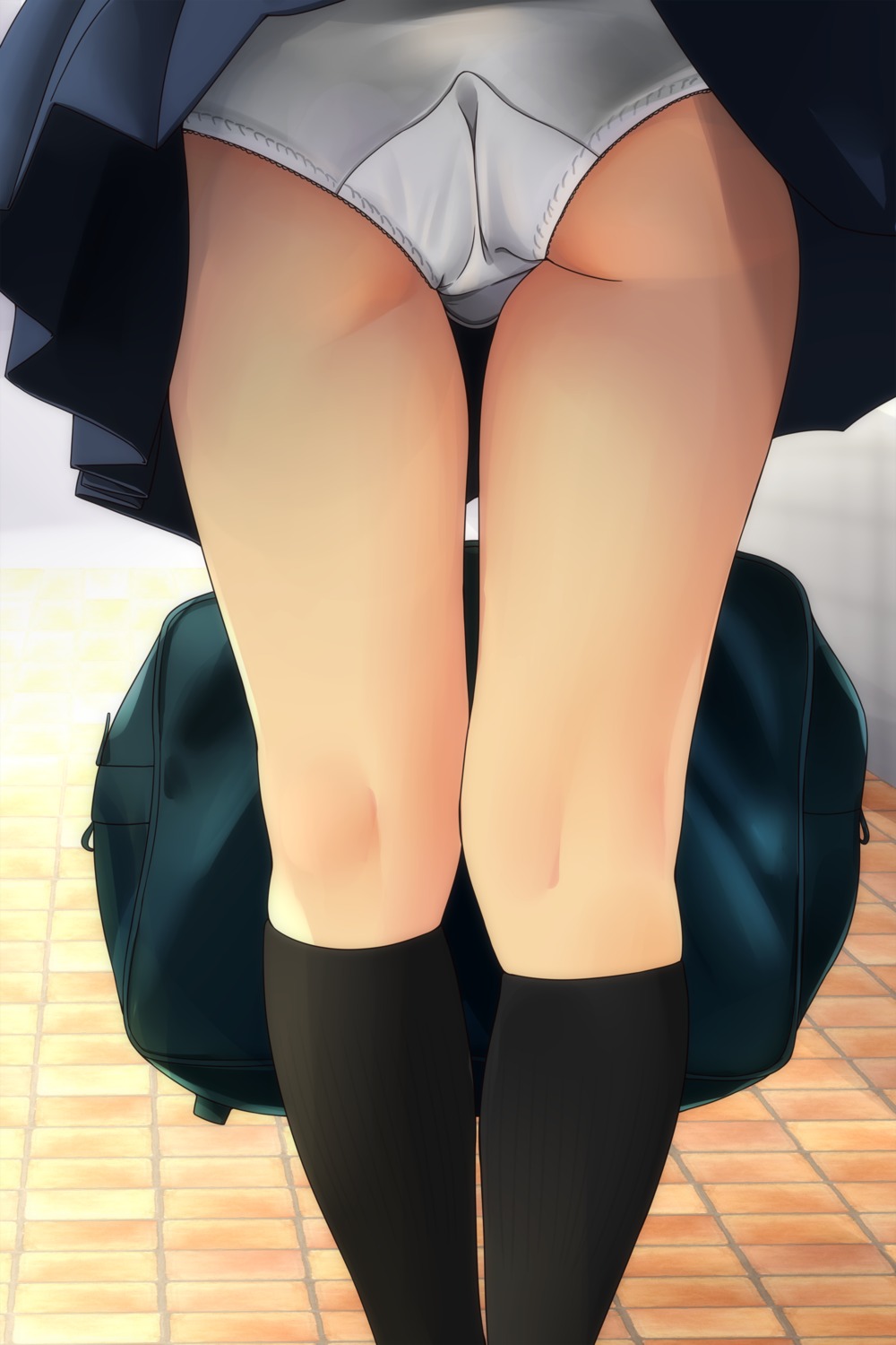 ass matsunaga_kouyou pantsu seifuku skirt_lift