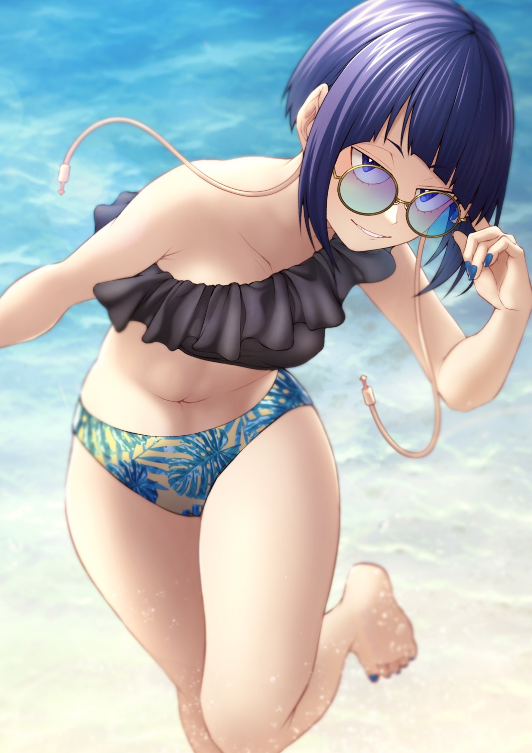 bikini boku_no_hero_academia jirou_kyouka kobaji megane swimsuits