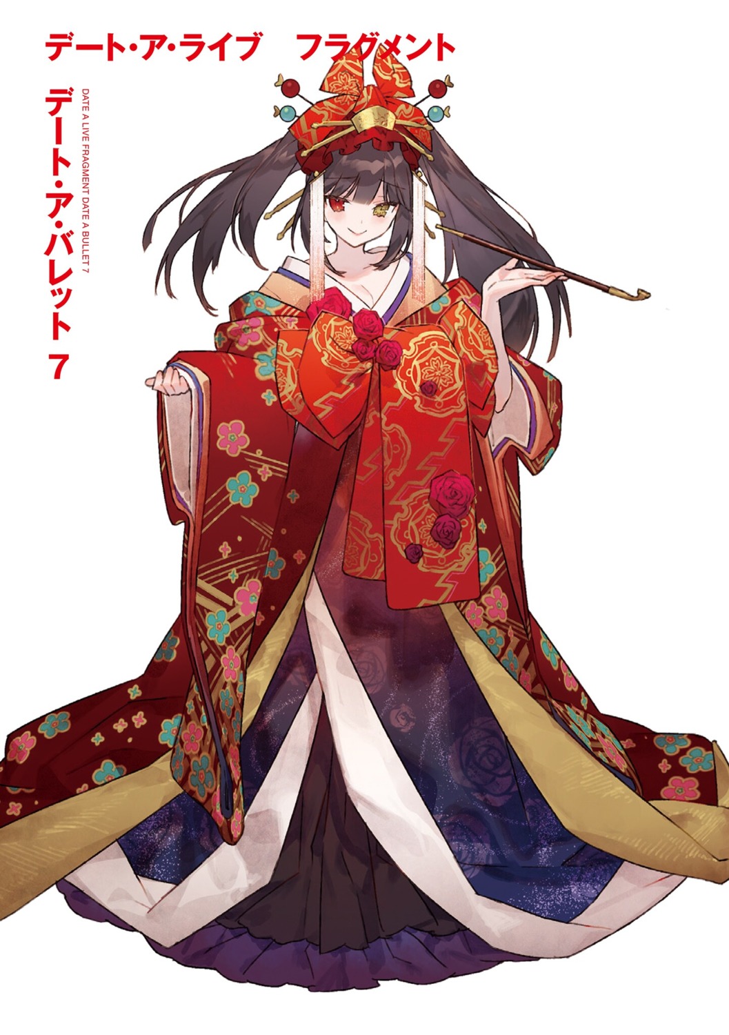 cleavage date_a_live date_a_live_fragment_date_a_bullet heterochromia japanese_clothes noco tokisaki_kurumi