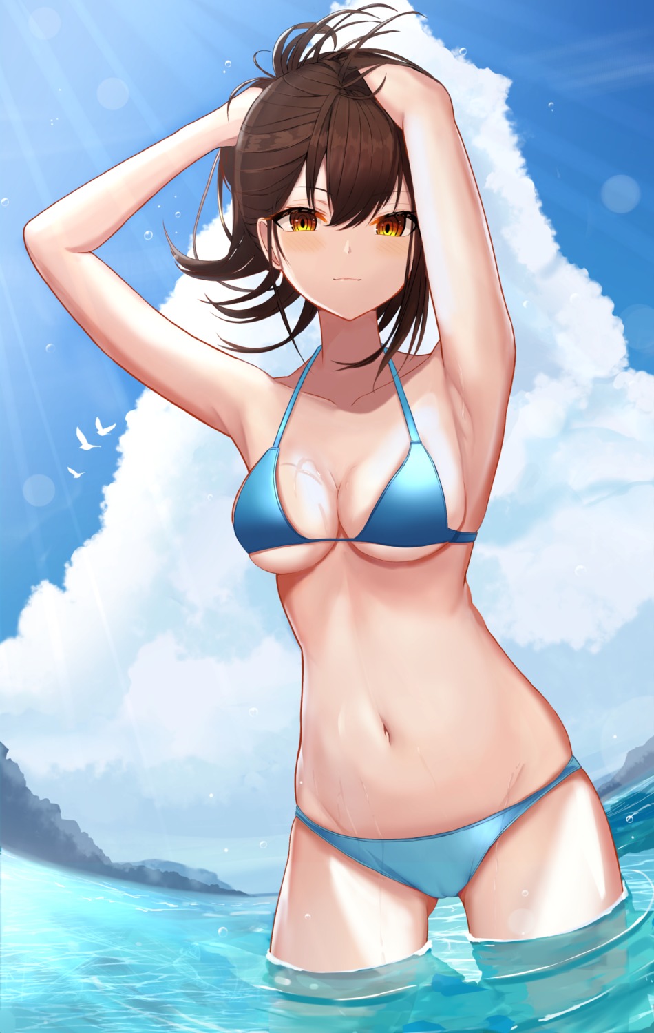 bikini cameltoe sorami_sachi swimsuits wet