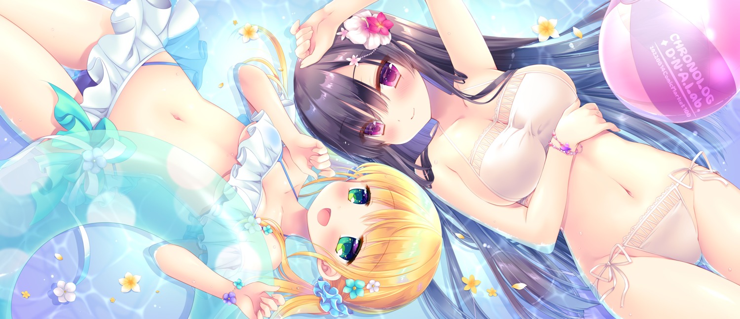 bikini chronolog d.n.a.lab miyasu_risa sakurazawa_izumi swimsuits wet