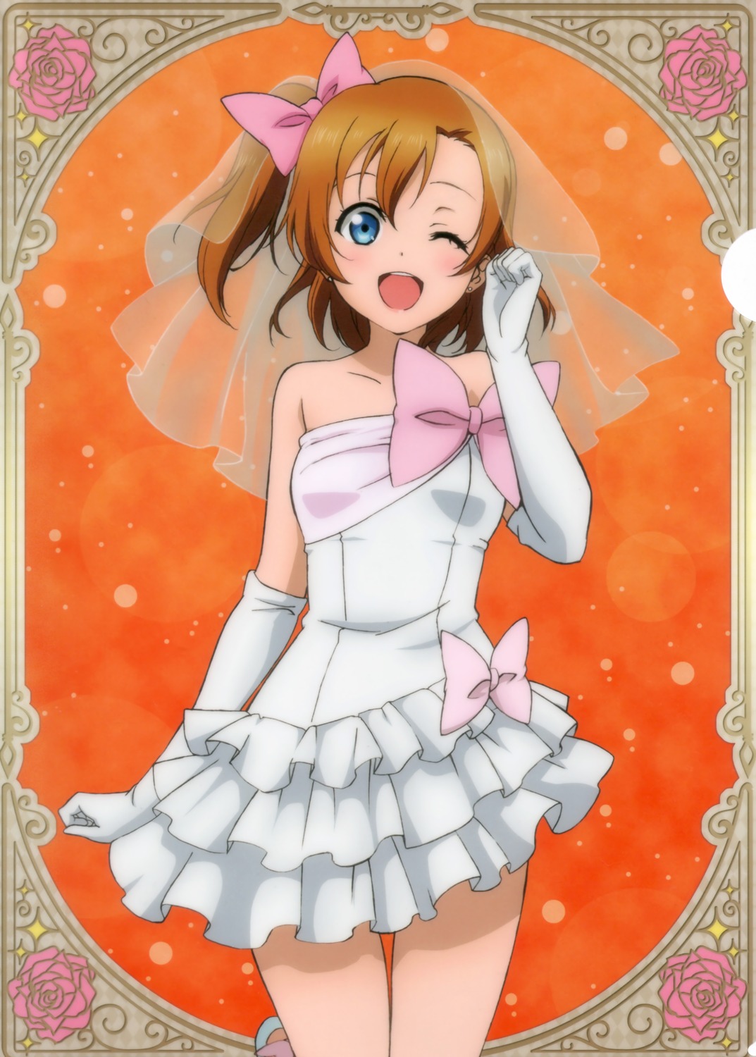 dress kousaka_honoka love_live! wedding_dress