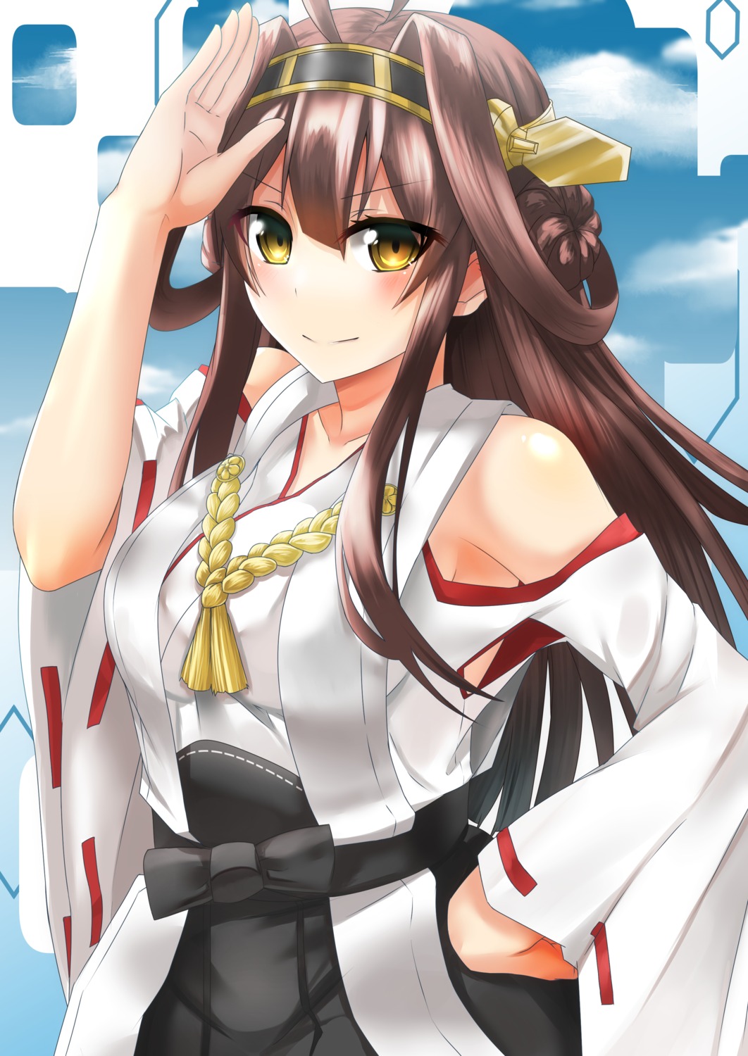 celeryma japanese_clothes kantai_collection kongou_(kancolle)