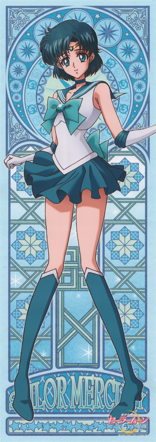 heels mizuno_ami sailor_moon sailor_moon_crystal sakou_yukie stick_poster