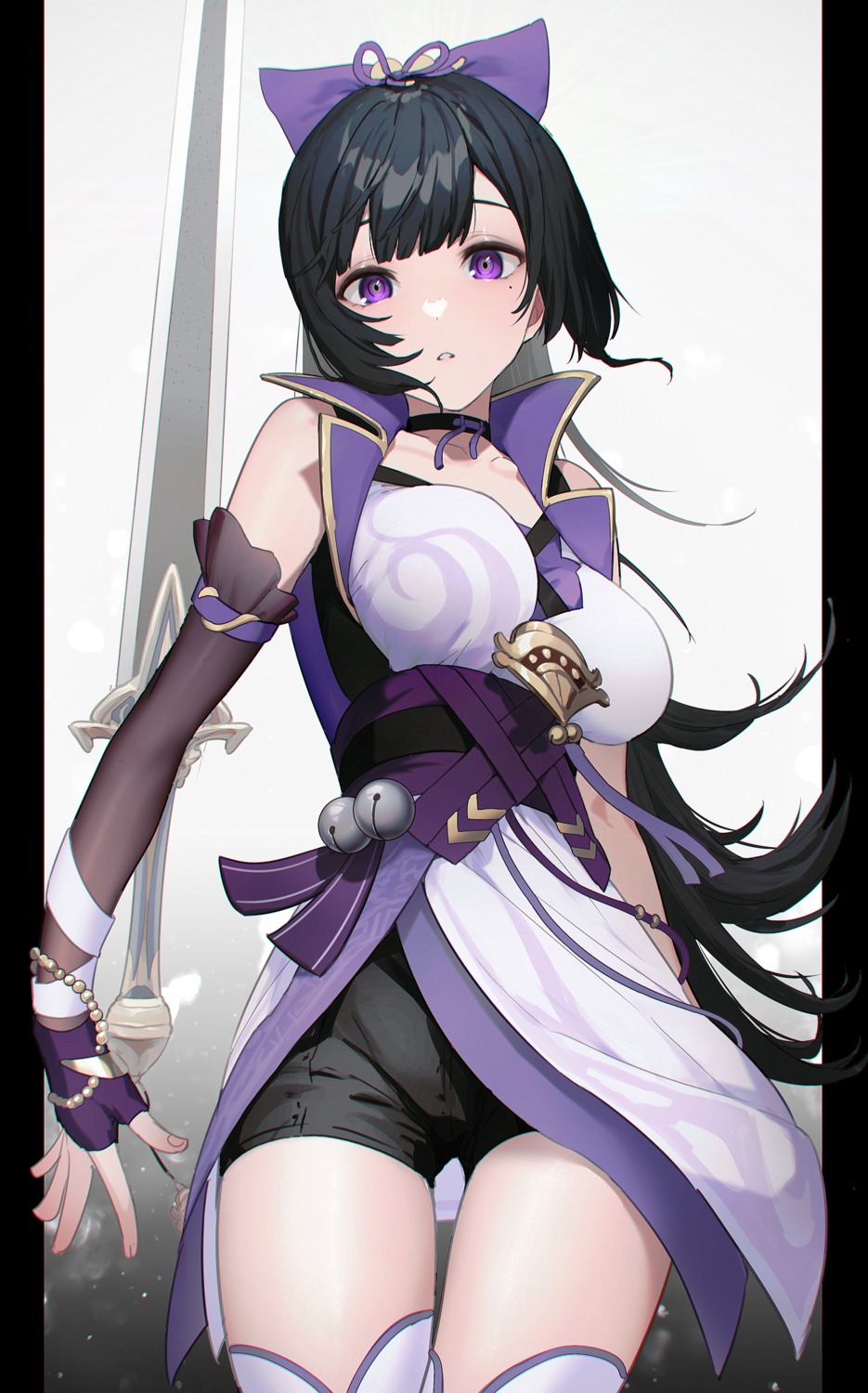 japanese_clothes sword thighhighs wakahiko