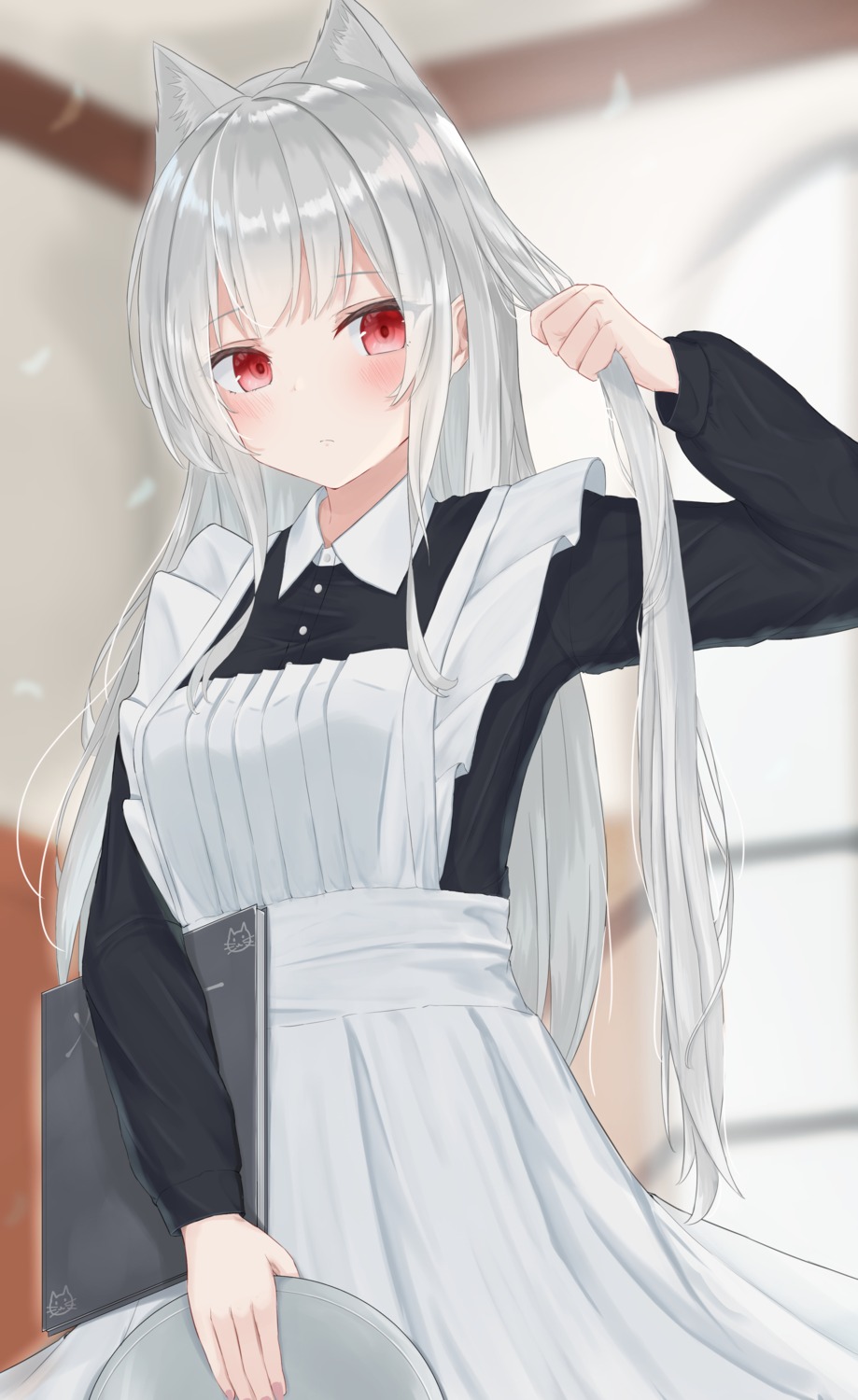 animal_ears maid nekomimi tanshio