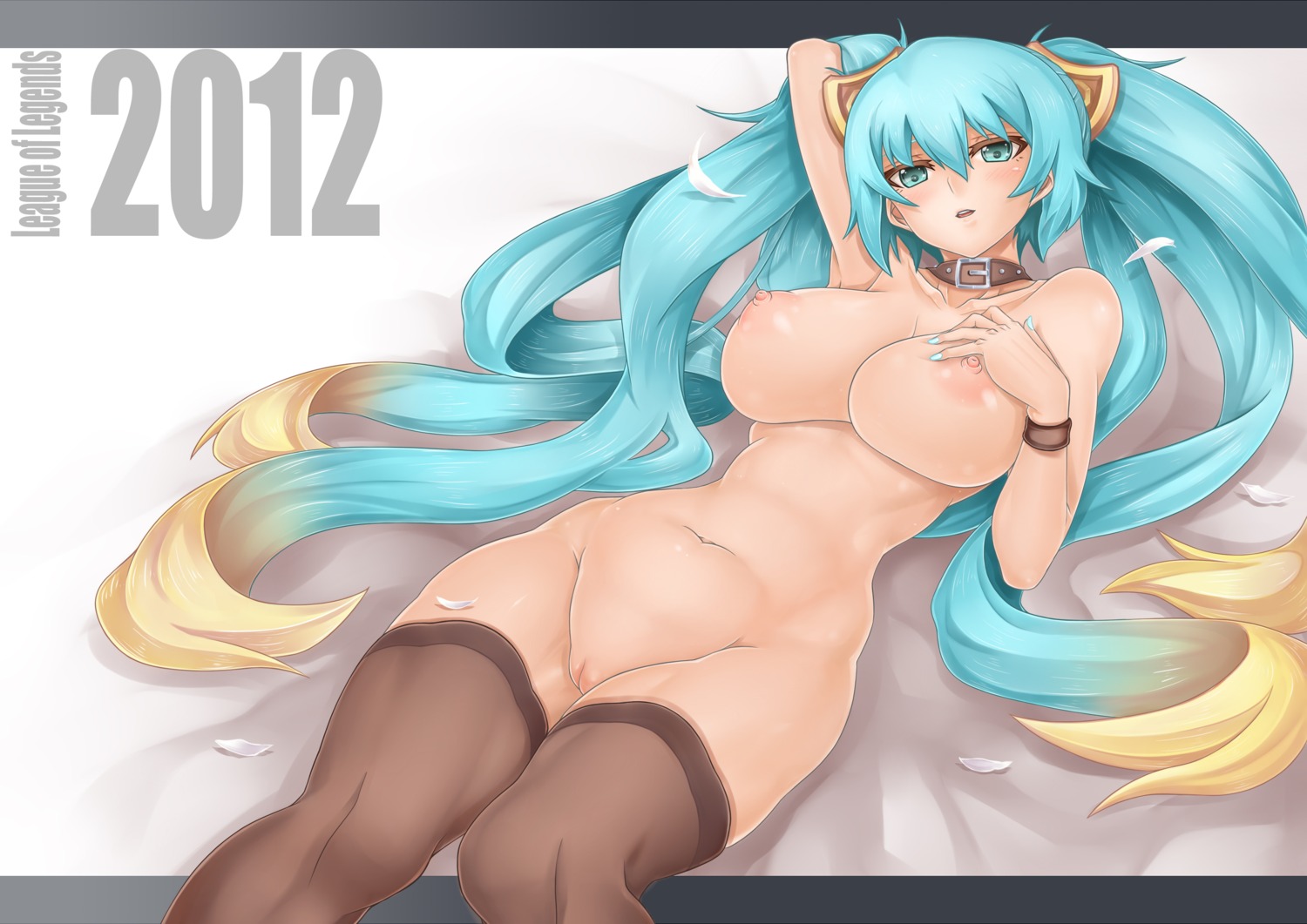 league_of_legends naked nipples oni-noboru pussy sona_buvelle thighhighs uncensored