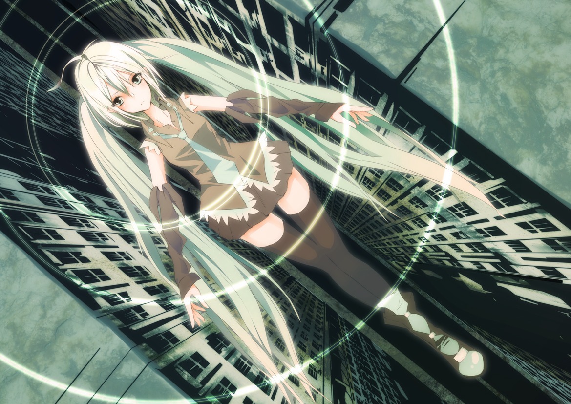 hatsune_miku meron_to_maria thighhighs vocaloid