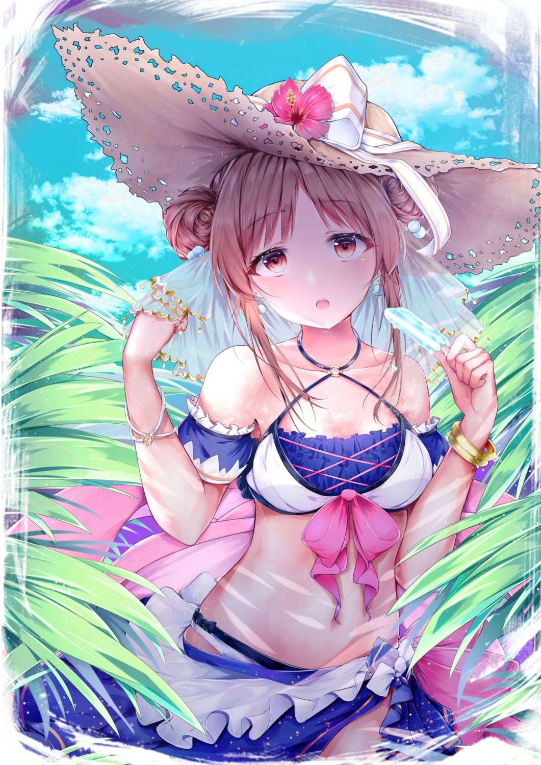 8ka amano_suzume bikini princess_connect! princess_connect!_re:dive swimsuits wet