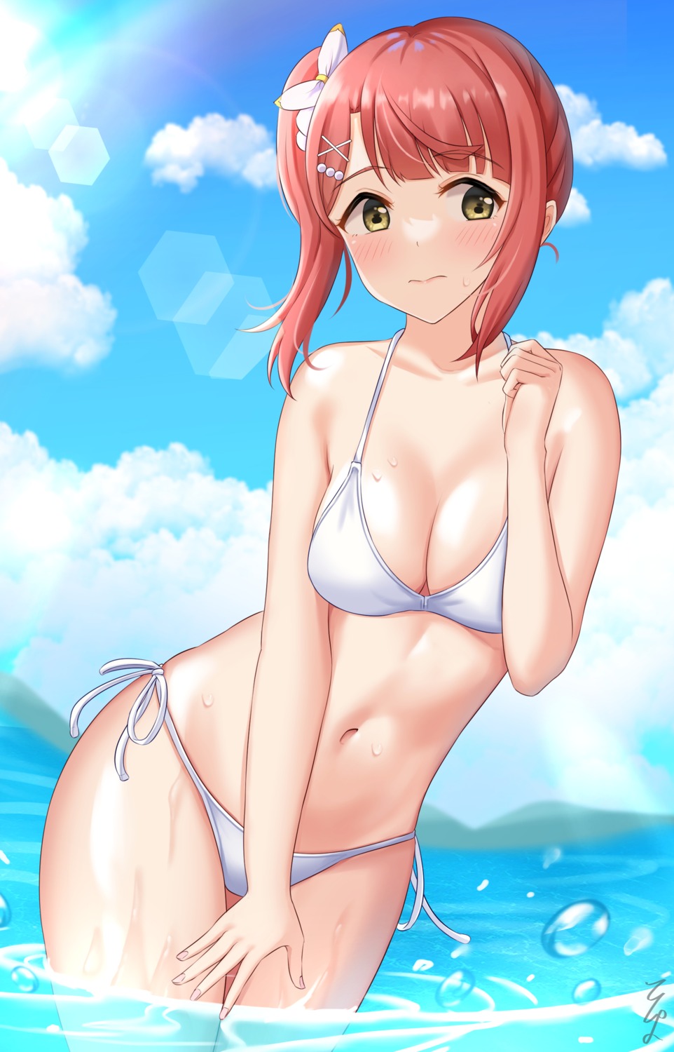 bikini love_live!_nijigasaki_high_school_idol_club swimsuits tenpa_(tenpa2190) uehara_ayumu wet