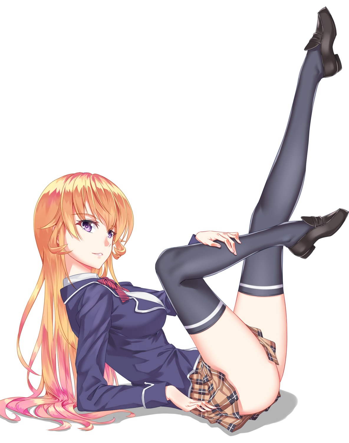 5plus ass nakiri_erina seifuku shokugeki_no_soma thighhighs