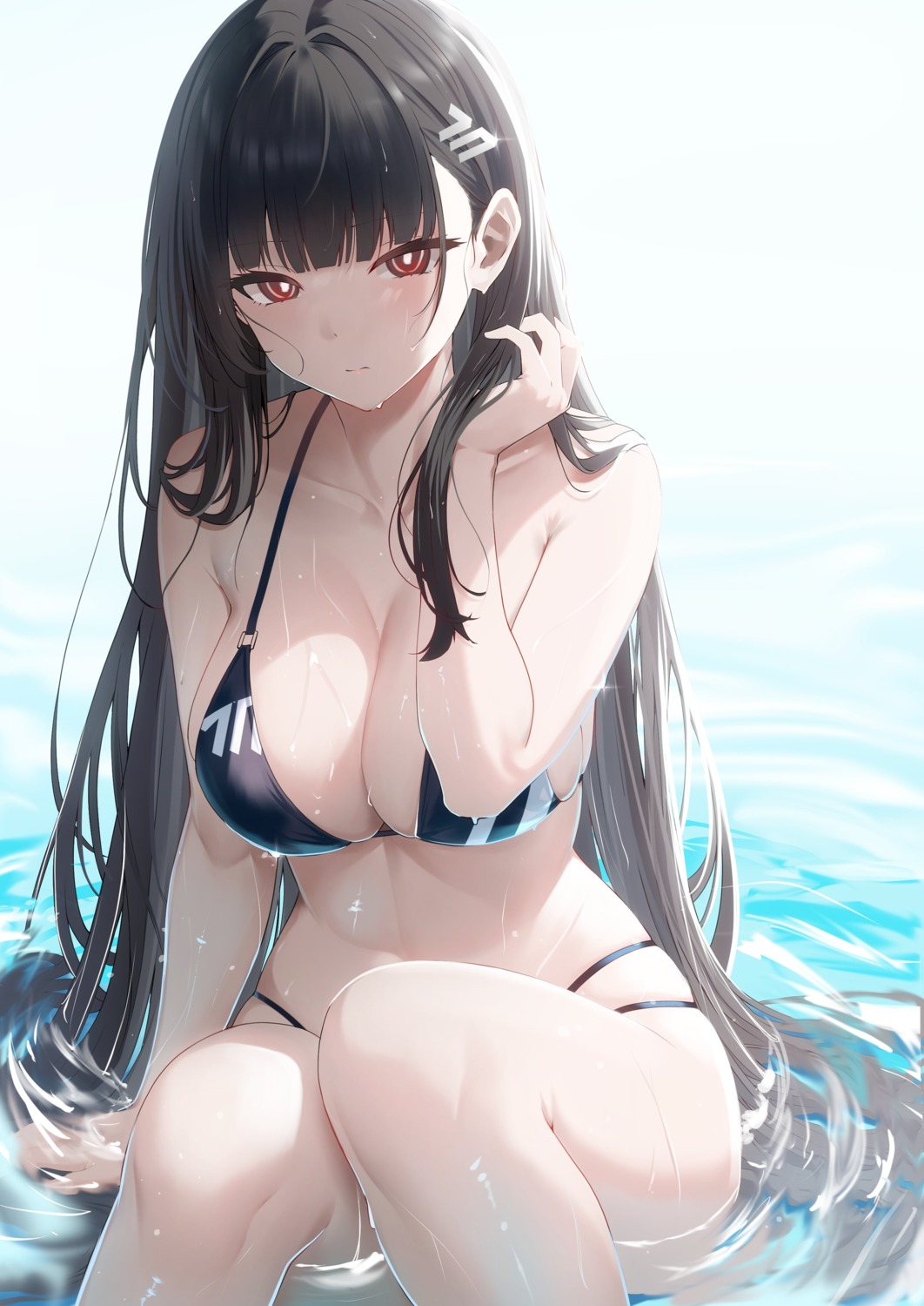 bikini blue_archive koisuke swimsuits tsukatsuki_rio wet