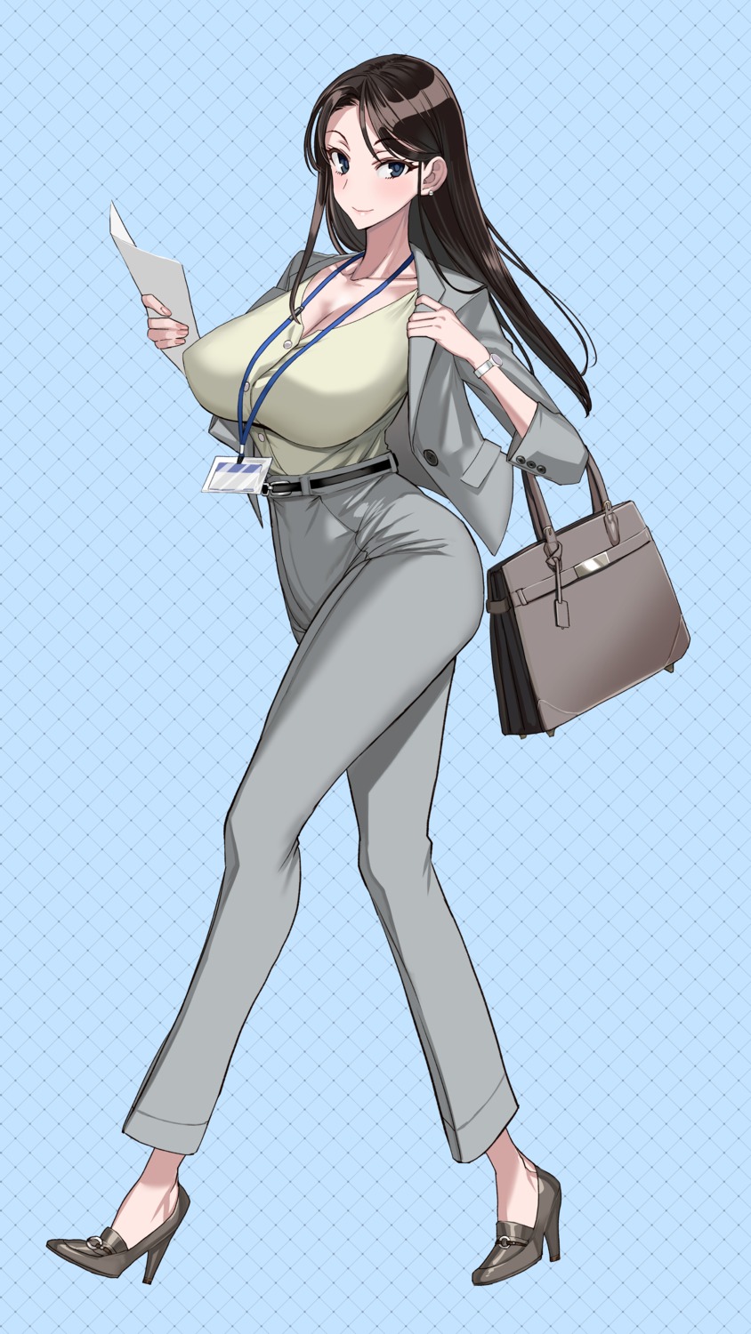 business_suit cleavage heels yanazuri_(kimossari337)