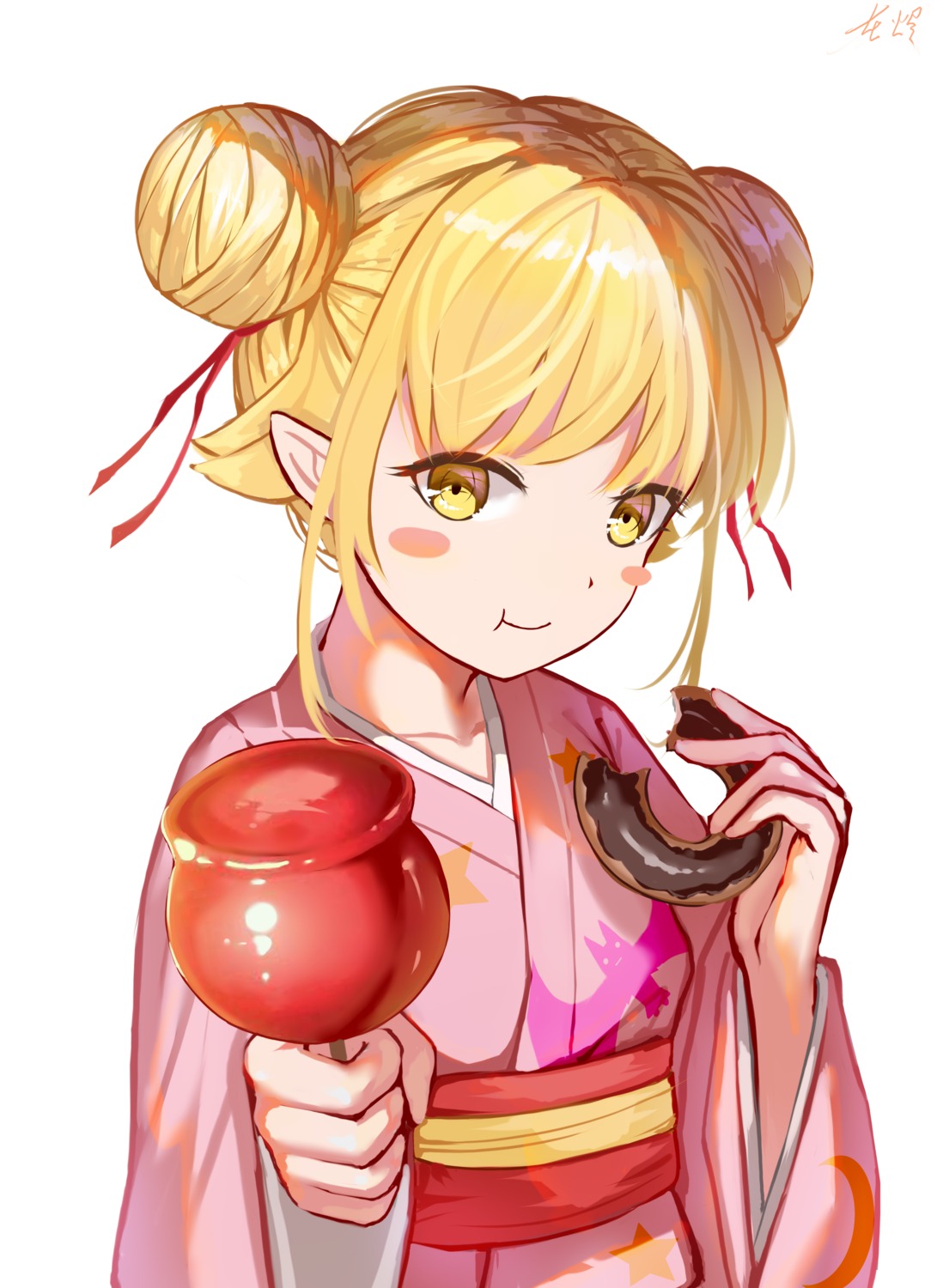 bakemonogatari huijin_zhi_ling monogatari_(series) oshino_shinobu pointy_ears yukata