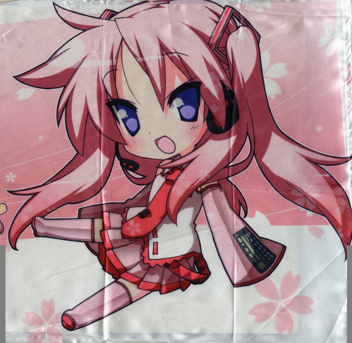 chibi cosplay crease hiiragi_kagami lucky_star paper_texture vocaloid yoshimizu_kagami