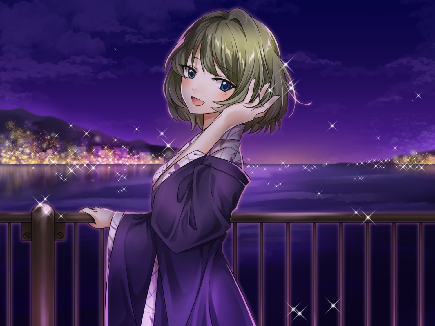 heterochromia takagaki_kaede the_idolm@ster the_idolm@ster_cinderella_girls tsukasa_kinako yukata