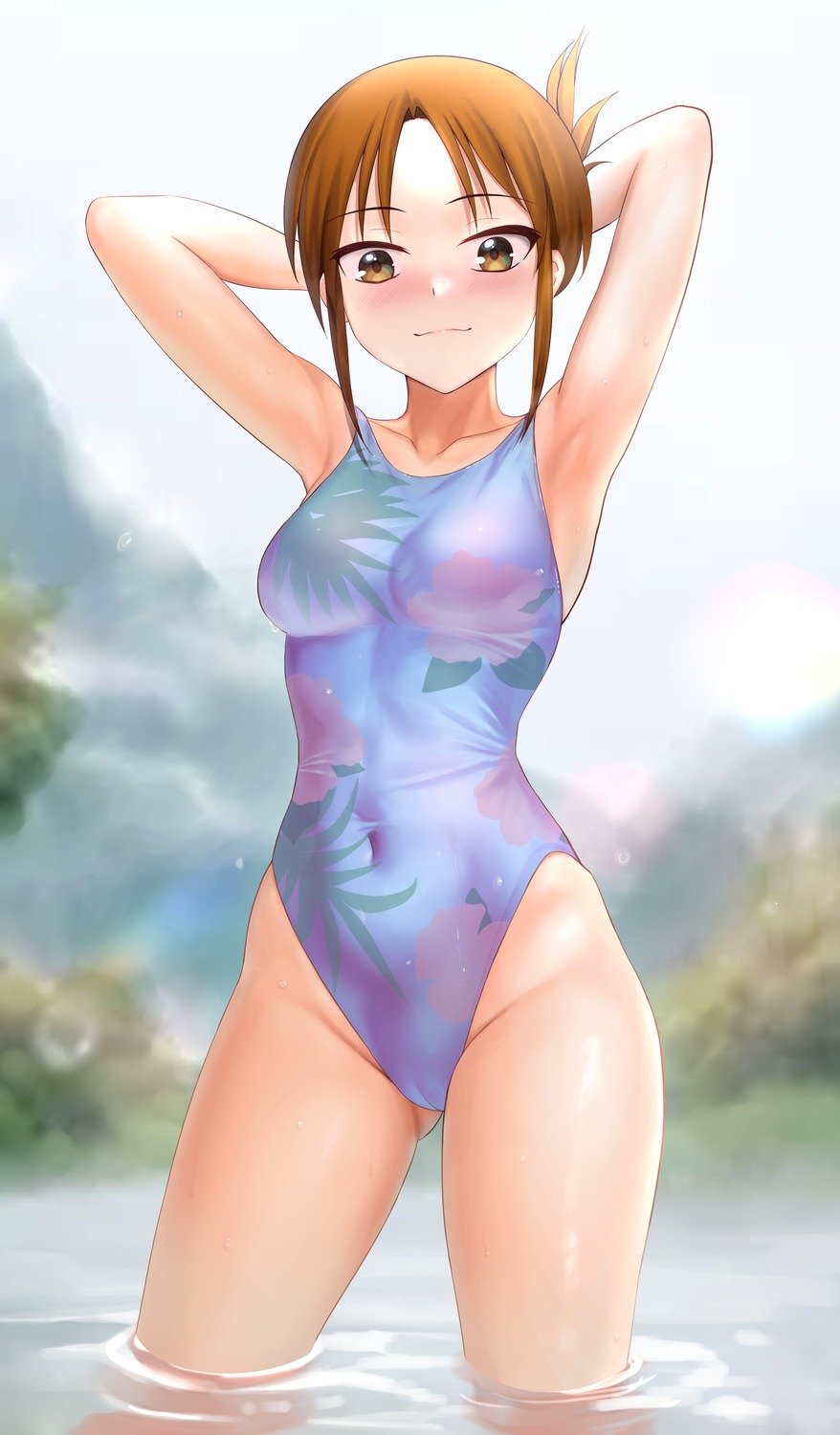 besmiled cameltoe karakuri_circus swimsuits wet