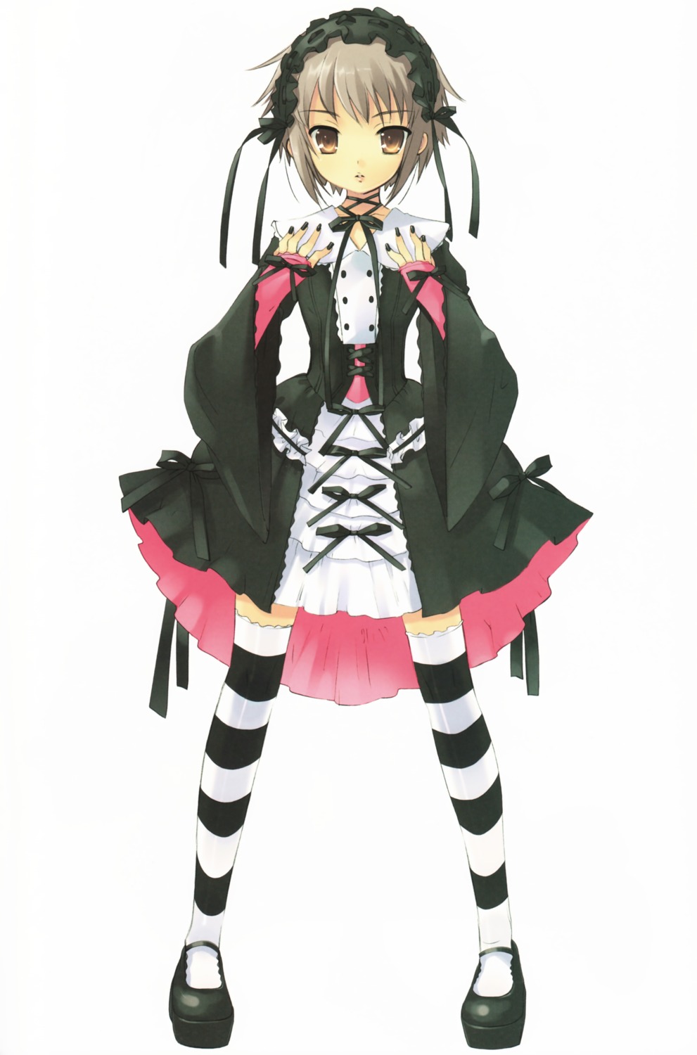 gothic_lolita ito_noizi lolita_fashion nagato_yuki suzumiya_haruhi_no_yuuutsu thighhighs