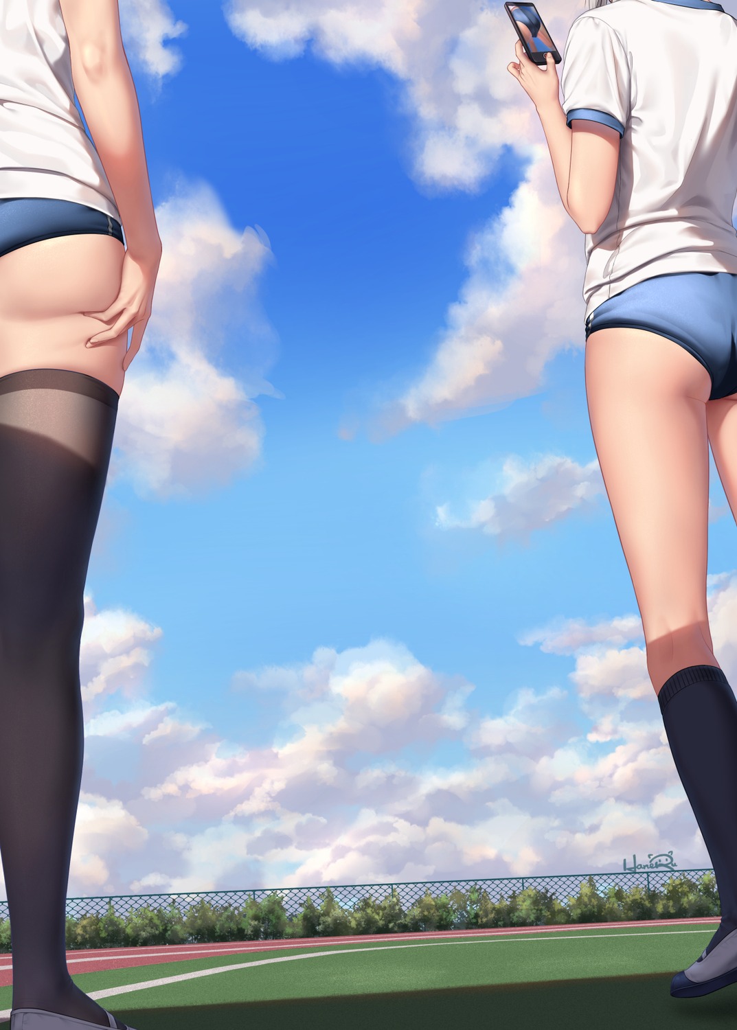 ass buruma gym_uniform haneru thighhighs