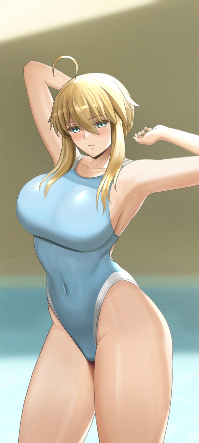 artoria_pendragon_(lancer) fate/grand_order higofushi swimsuits