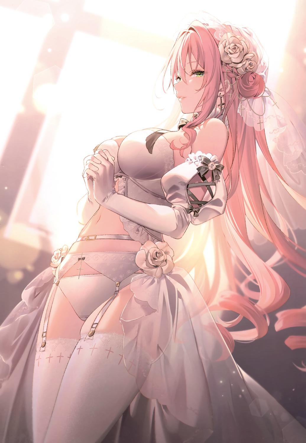 dress eterna garter_belt pantsu rianastia_fluegel riichu stockings thighhighs wedding_dress