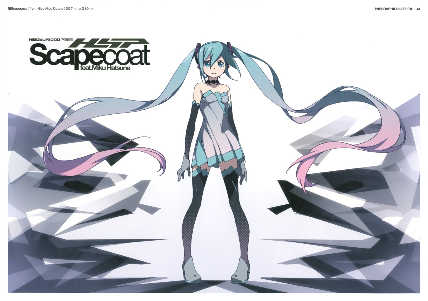 dress fishnets hatsune_miku kanzaki_hiro tabgraphics thighhighs vocaloid