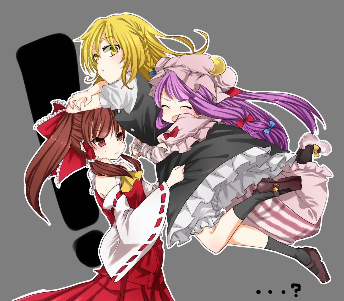 hakurei_reimu kirisame_marisa patchouli_knowledge tentani touhou transparent_png