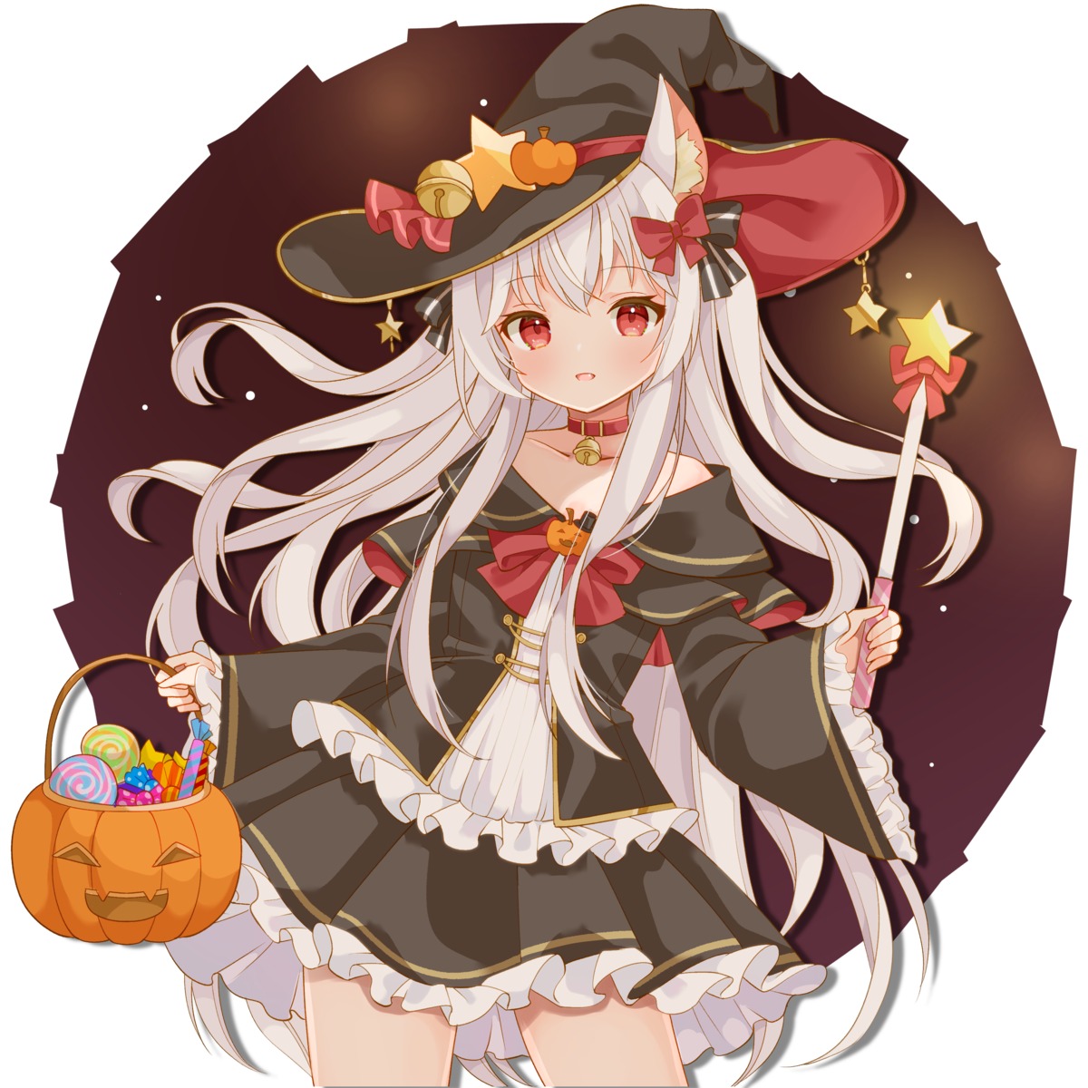 animal_ears halloween saekiya_sabou vroid witch