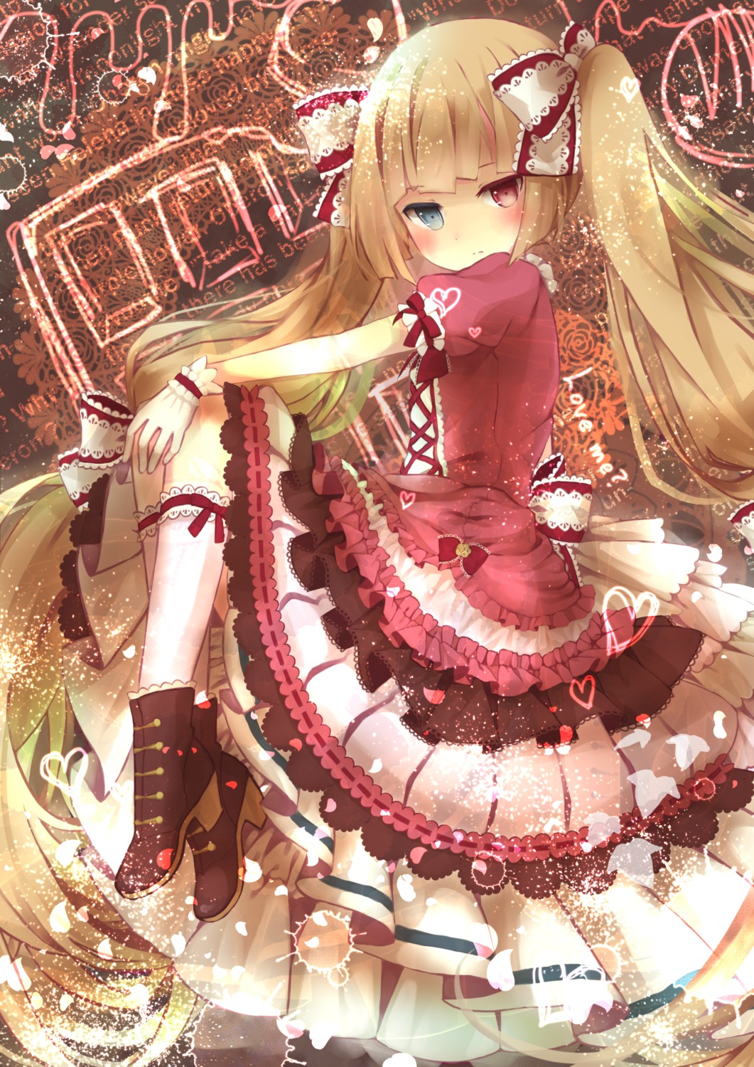 dress gothic_lolita heels heterochromia lolita_fashion yumeichigo_alice