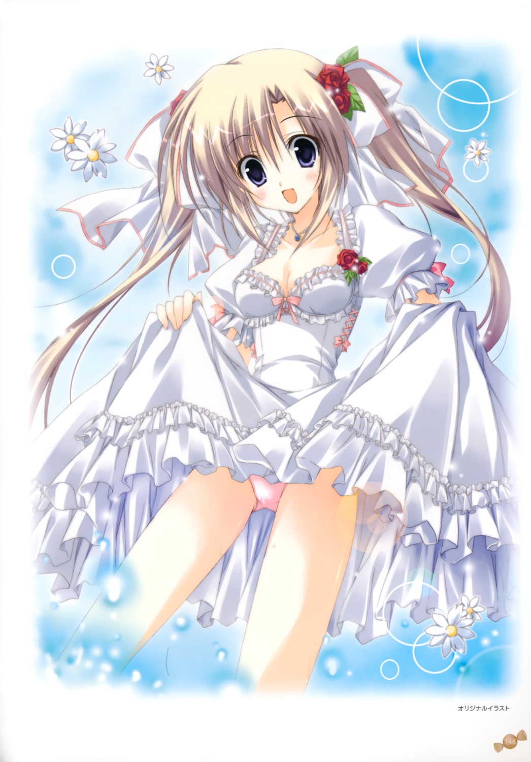 dress korie_riko pantsu skirt_lift wedding_dress