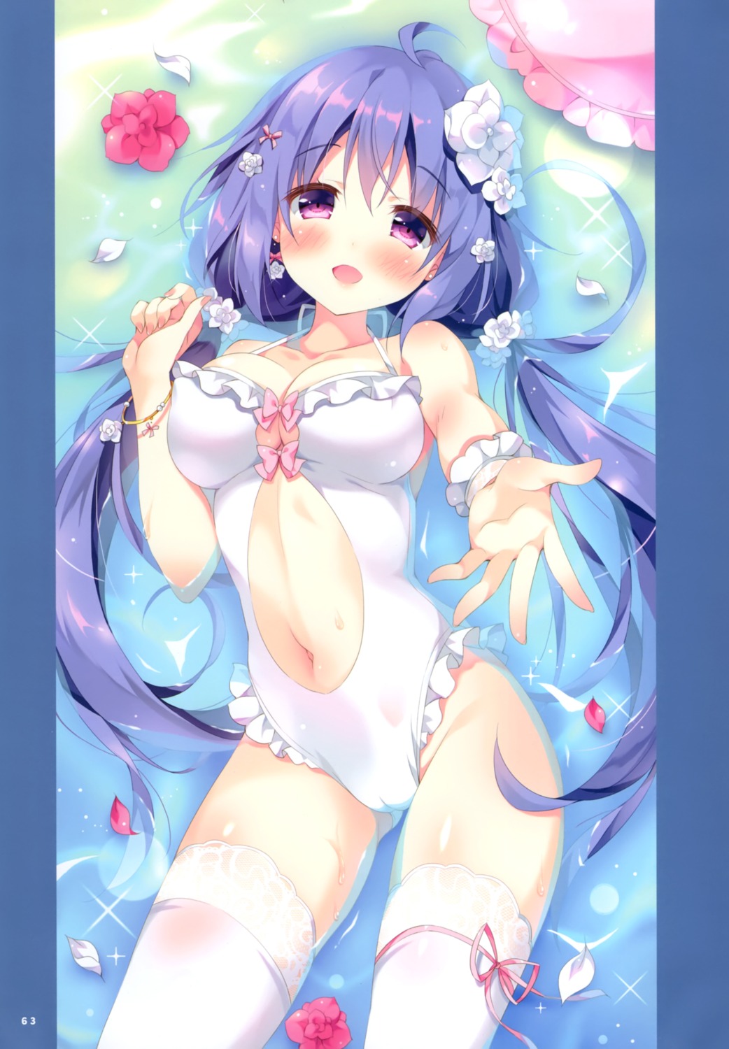 cameltoe pan swimsuits thighhighs uta_(pan_no_mimi) wet