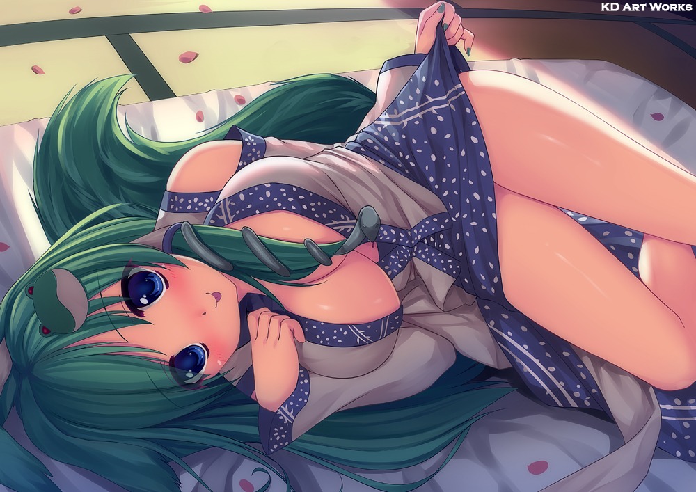 caidychen cleavage kochiya_sanae touhou