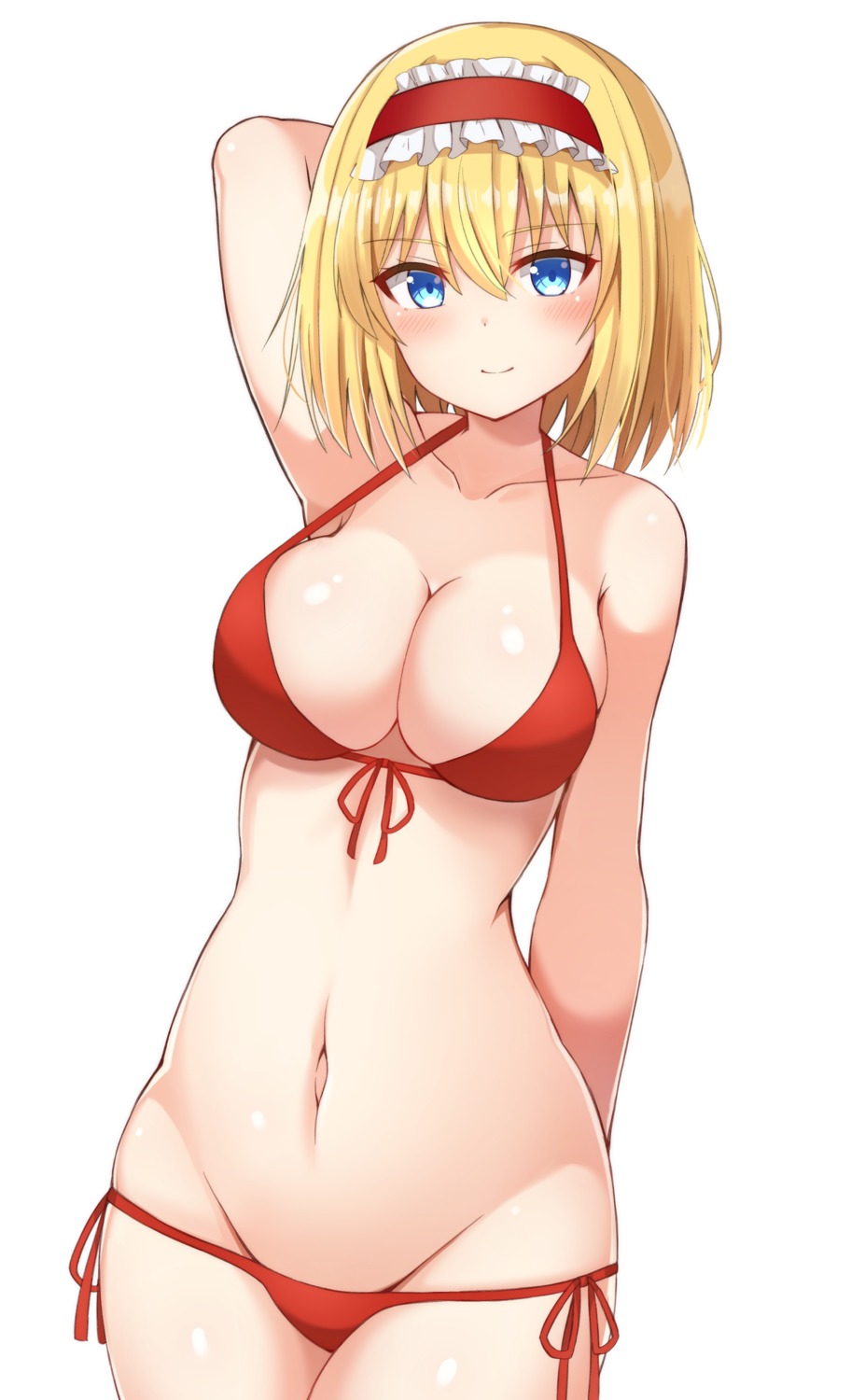 alice_margatroid bikini panty_pull swimsuits taki_sandstone touhou