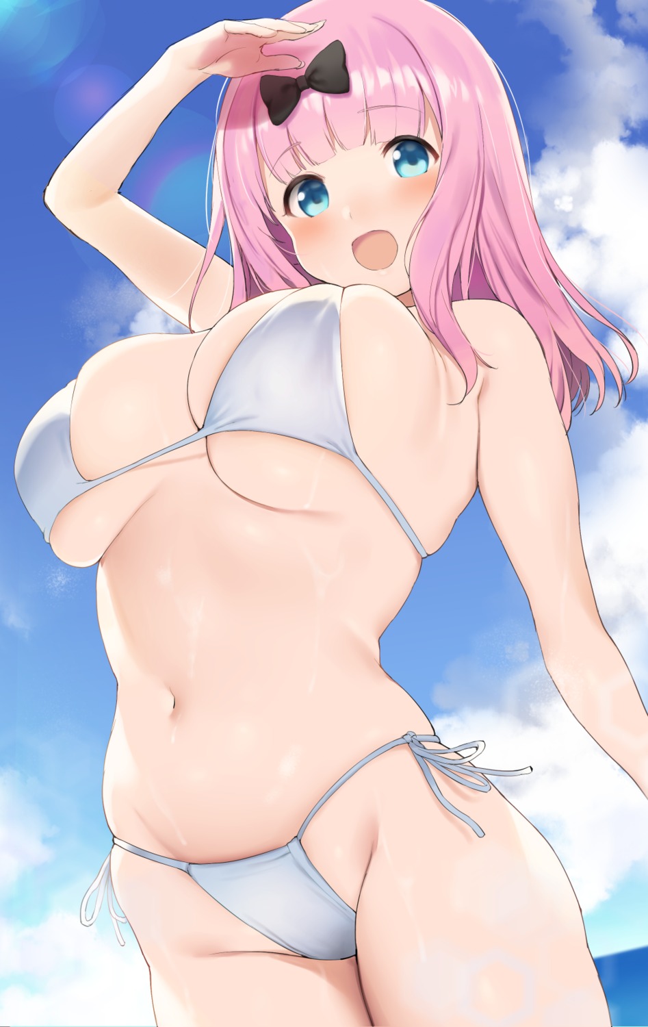 bikini fujiwara_chika kaguya-sama_wa_kokurasetai_~tensai-tachi_no_renai_zunousen~ nekoshoko swimsuits underboob