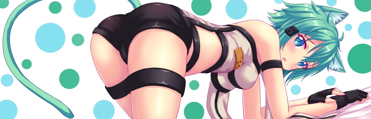 alfheim_online animal_ears ass fast-runner-2024 garter nekomimi sinon sword_art_online tail