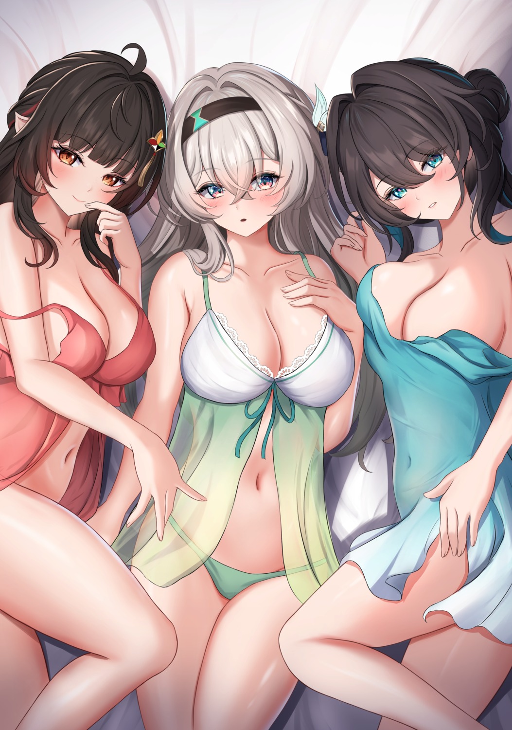 firefly honkai:_star_rail lingerie lingsha pantsu pointy_ears ruan_mei see_through shouhaku