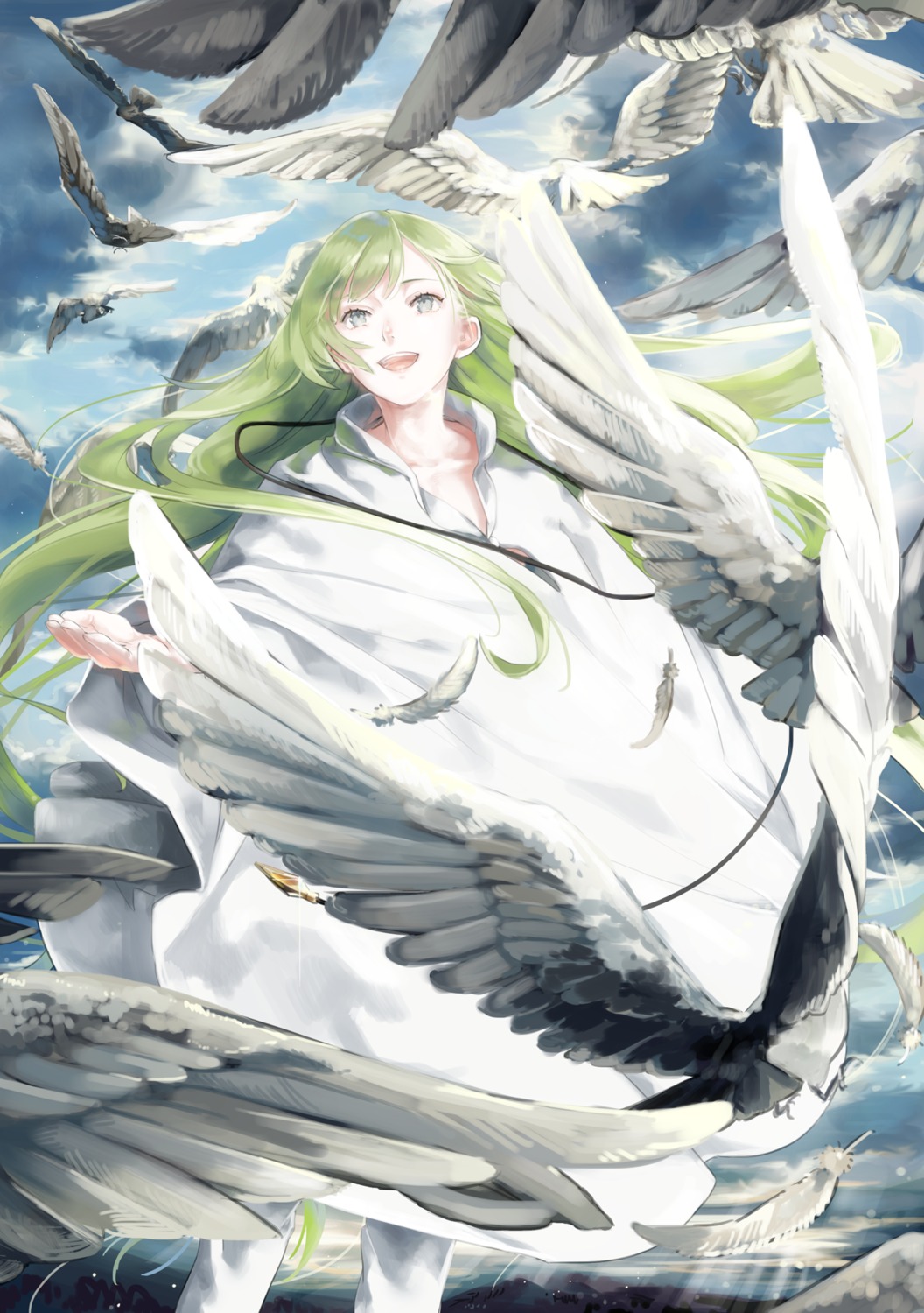 enkidu_(fate/strange_fake) fate/strange_fake mizutamari_tori