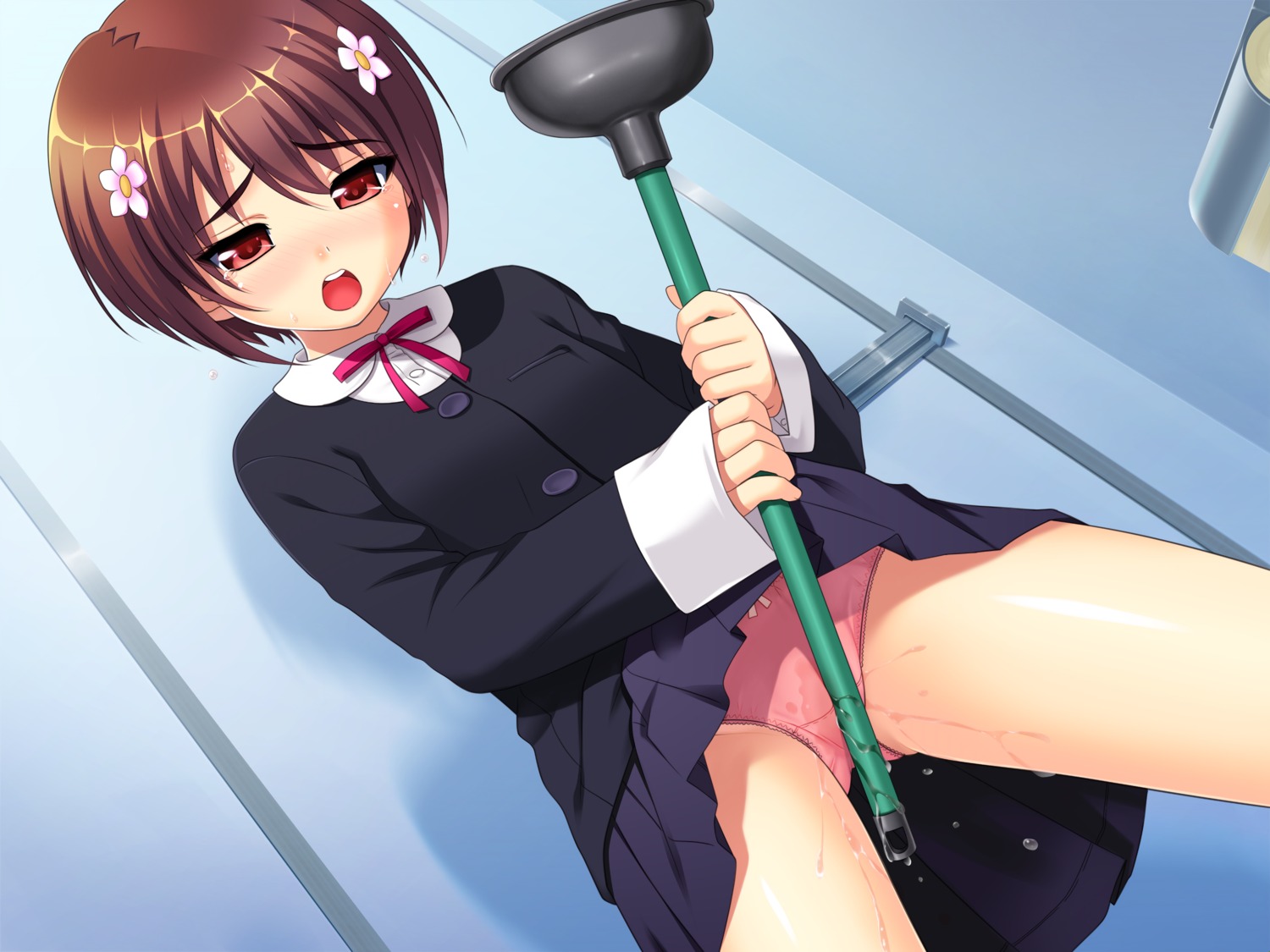 game_cg loli masturbation nonohara_miki pantsu pussy_juice seifuku shoujo_kyouiku skirt_lift tanuki-soft