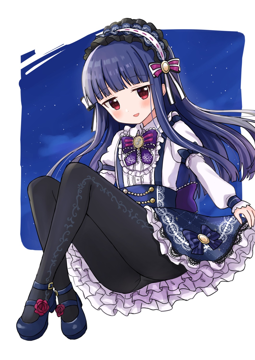 eluthel gothic_lolita heels lolita_fashion pantsu pantyhose sajou_yukimi skirt_lift the_idolm@ster the_idolm@ster_cinderella_girls the_idolm@ster_cinderella_girls_u149