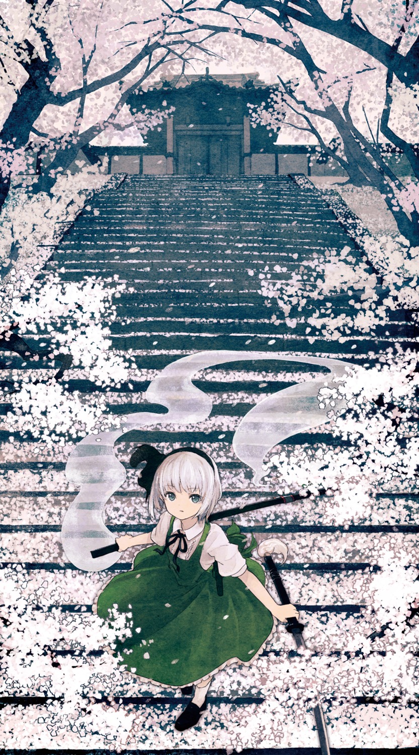 kitsune_(kazenouta) konpaku_youmu landscape sword touhou