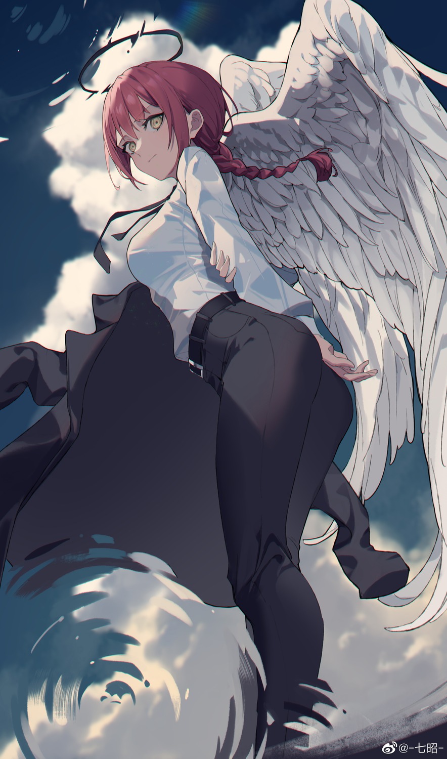 angel ass bankongping business_suit chainsaw_man makima_(chainsaw_man) wings