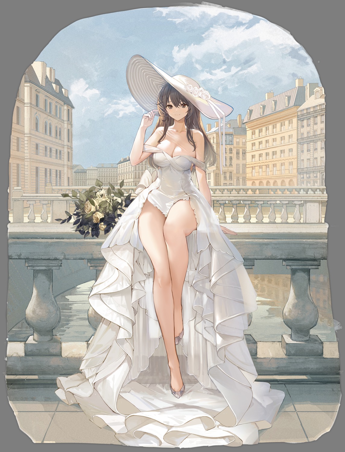 azur_lane charybdis_(azur_lane) dress no_bra see_through souji_hougu transparent_png