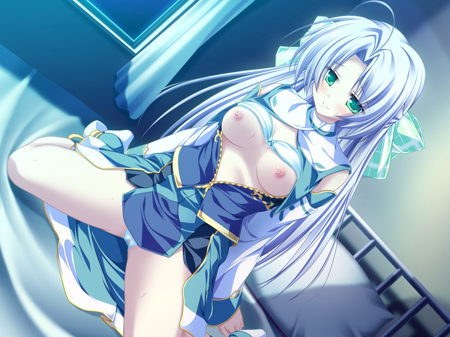 alicia_infans bra breasts game_cg magus_tale nipples open_shirt pantsu tenmaso whirlpool