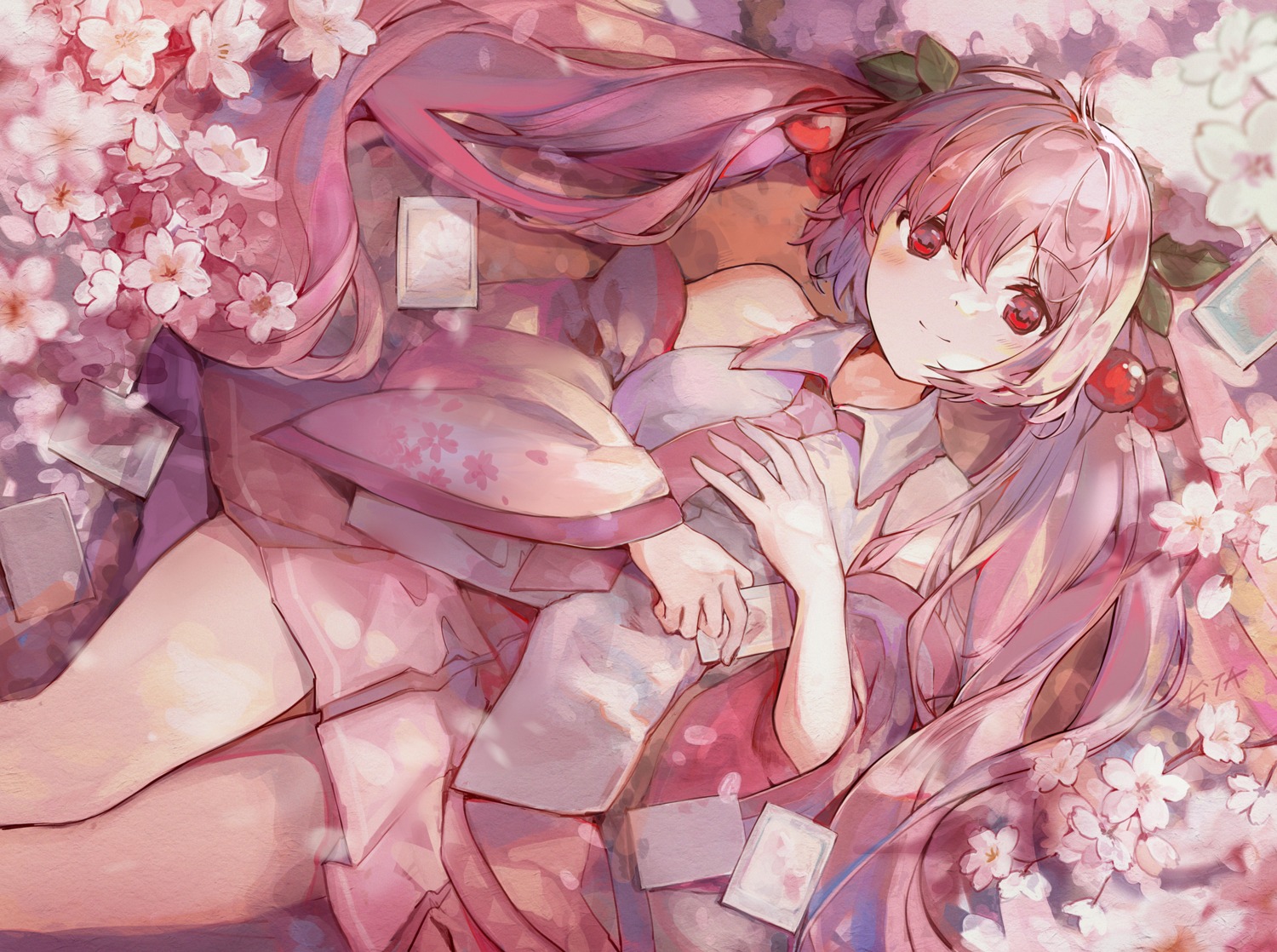 hatsune_miku kita_(kitairoha) sakura_miku vocaloid