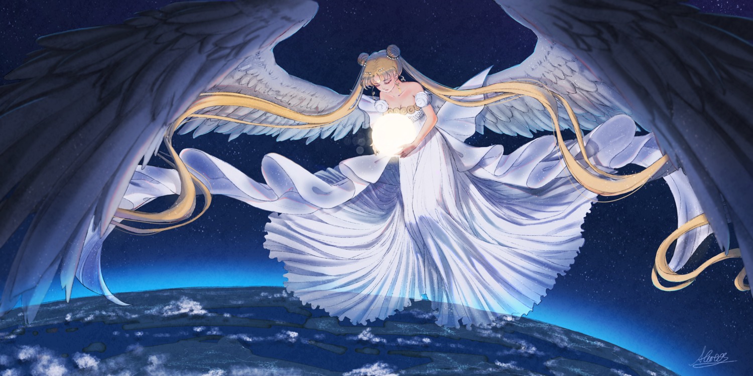 Sailor Moon Princess Serenity Cleavage Dress Tagme Wings