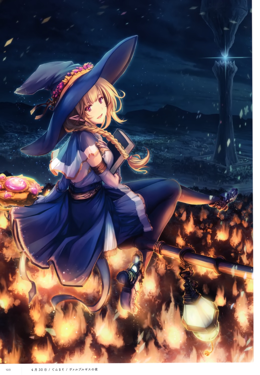 pointy_ears tenmaso thighhighs witch