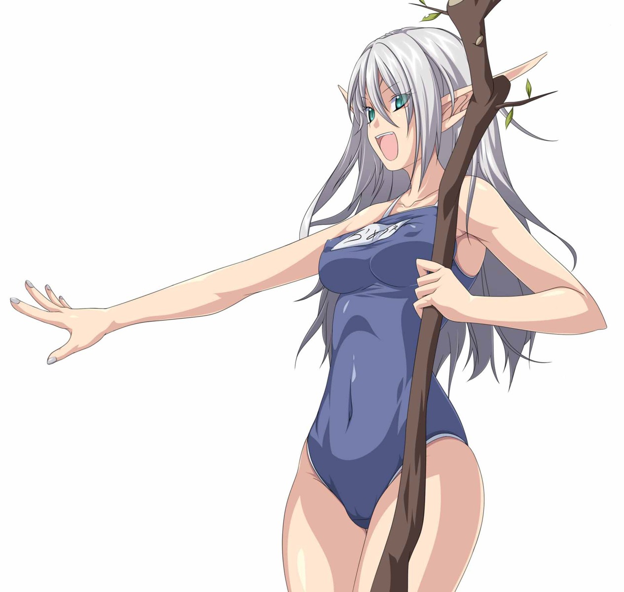 elf erect_nipples horarezonu pointy_ears school_swimsuit swimsuits