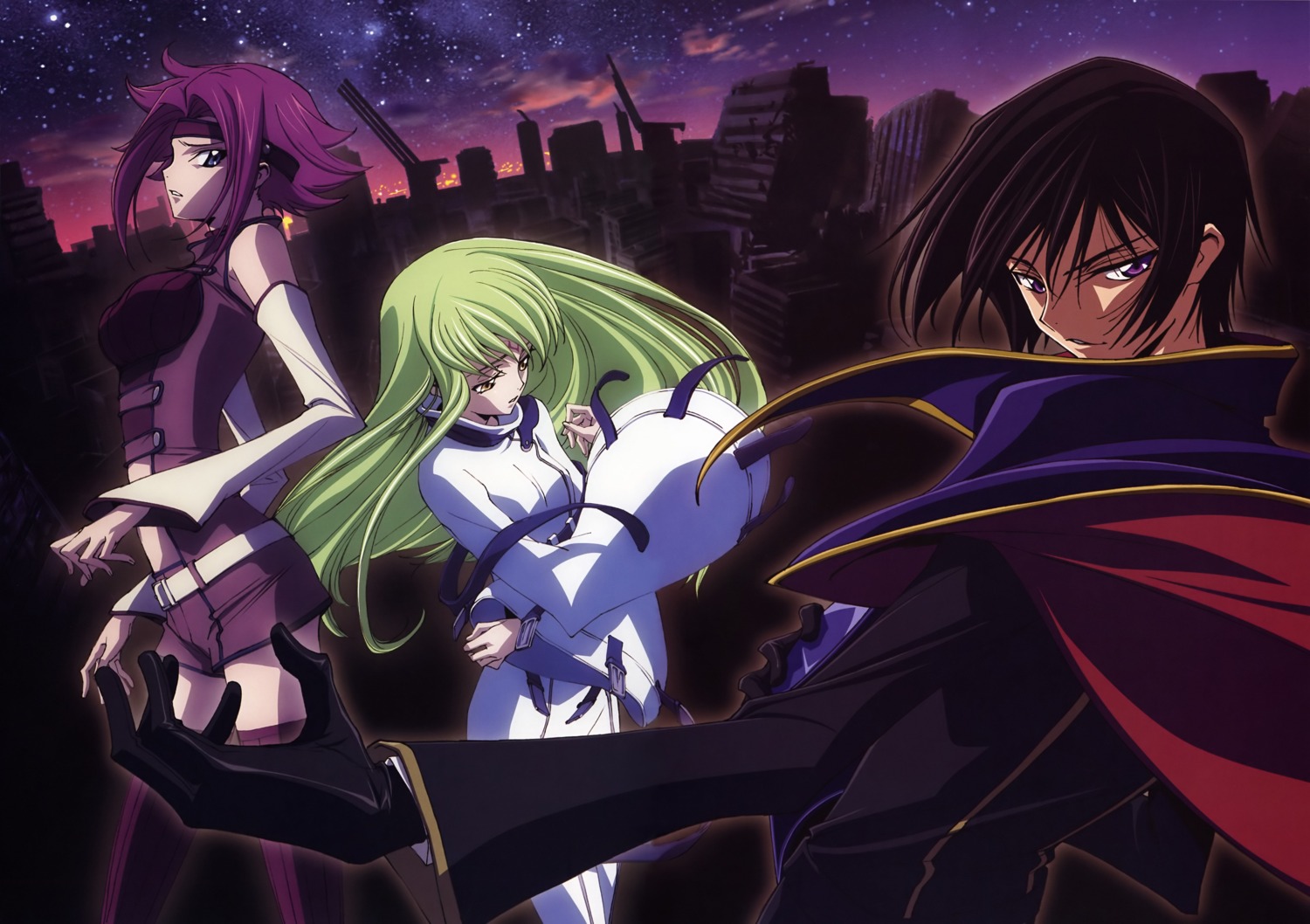 c.c. chiba_yuriko code_geass kallen_stadtfeld lelouch_lamperouge